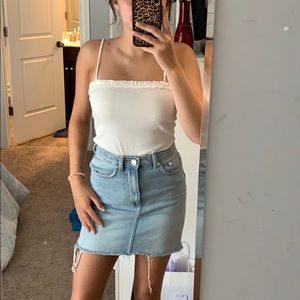 White Ruffle Bodysuit